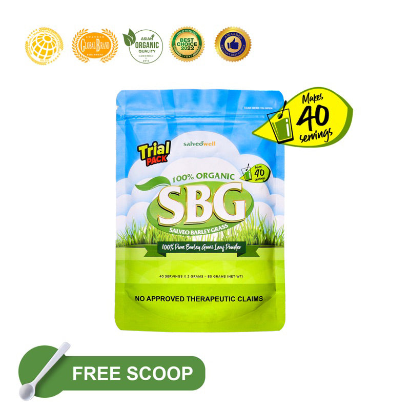 SBG Salveo Barley Grass Powder in Trial Pack 80grams