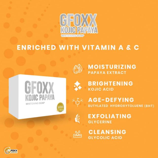 GFoxx Kojic Papaya Whitening Soap 135g