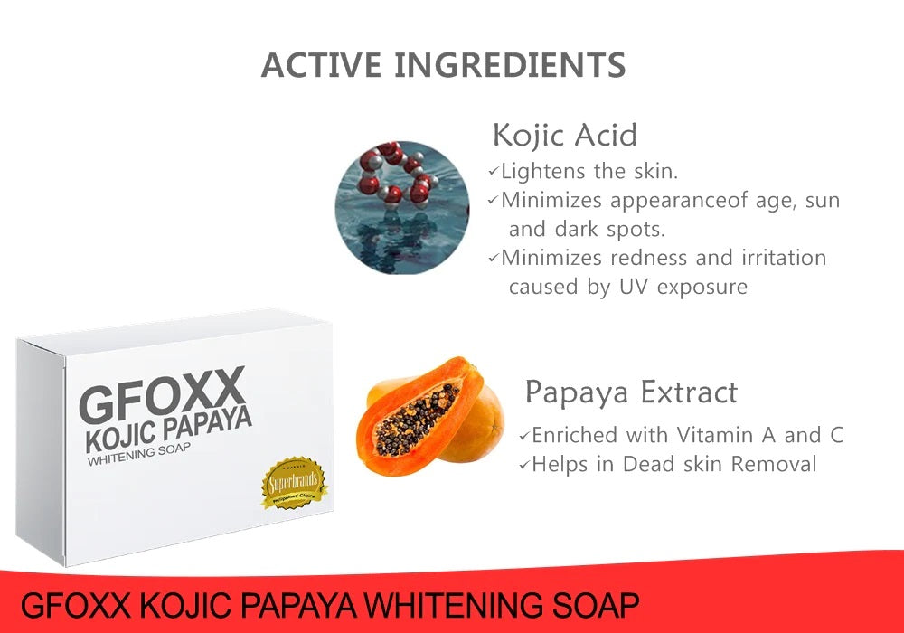 GFoxx Kojic Papaya Whitening Soap 135g