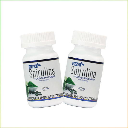 GFoxx Spirulina with Probiotics Twin Pack 2 Bottles