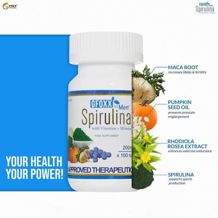 GFoxx Spirulina for Men Blue Tablets Good for Prostate Problems