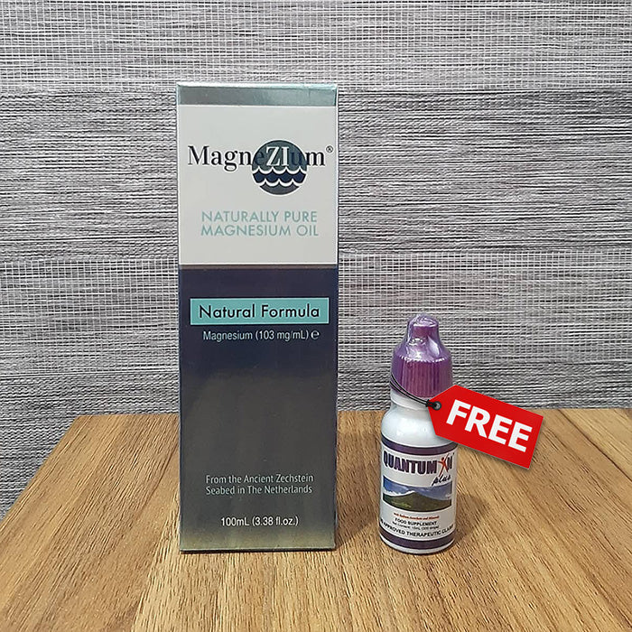 Pure MagneZIum Oil Spray Buy 100mL Take 1 Bottle Quantumin Plus 15mL